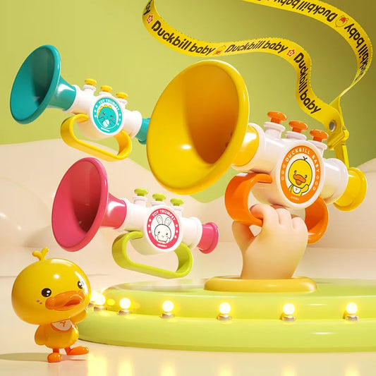 Interesting Trumpet Toy Color Cognition Music Enlightenment Anti-scratch Educational Toy Whistle Musical Tool