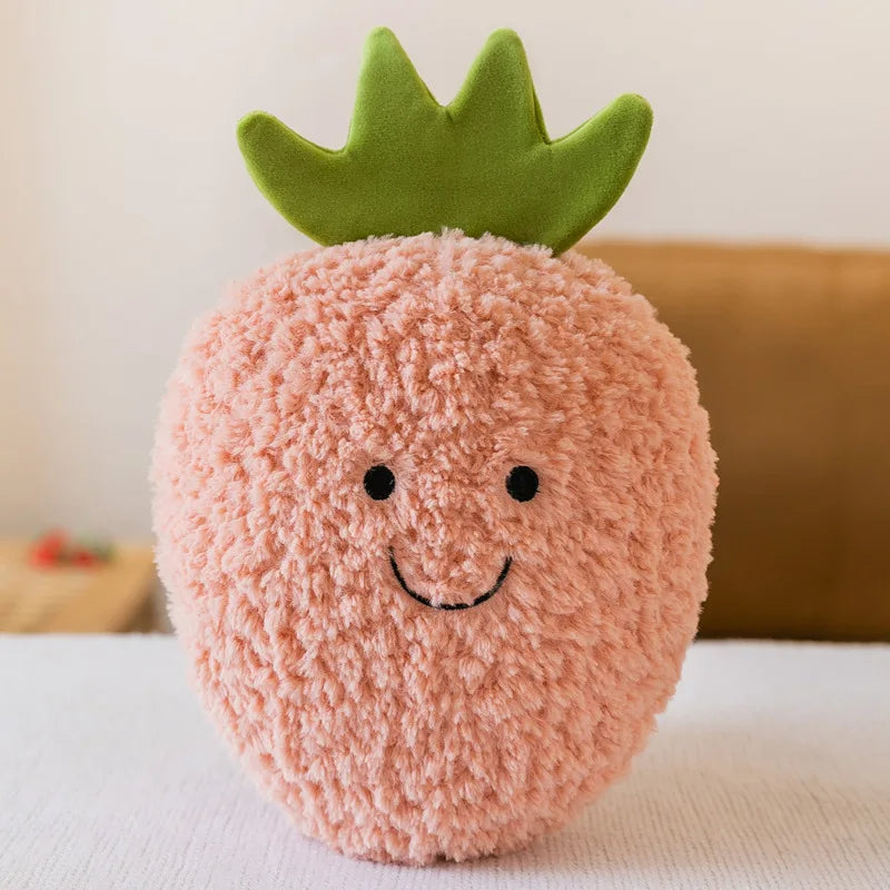 17-25CM Fruit Vegetable Plush Toy Cute Soft Watermelon Pineapple Banana Strawberry Mango Carrot Children Christmas Gift