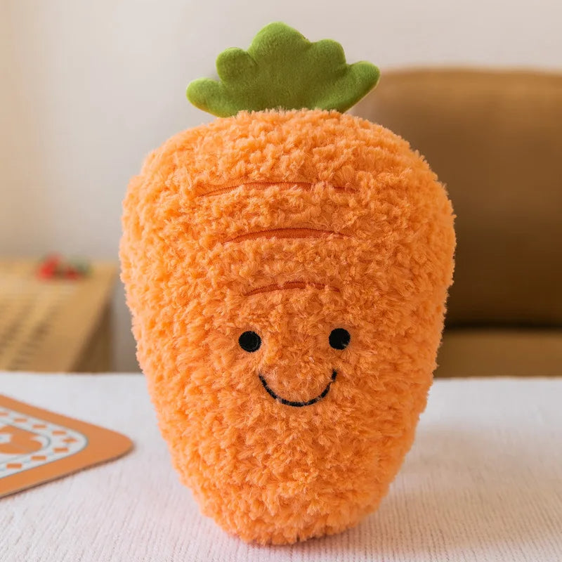 17-25CM Fruit Vegetable Plush Toy Cute Soft Watermelon Pineapple Banana Strawberry Mango Carrot Children Christmas Gift