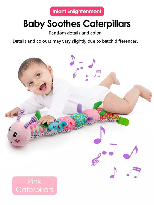 1pcs Soft Giraffe Animal Handbells Rattles Plush Infant Toddler Car Bed Hanging Toy Baby Early Education Development Handle Toys