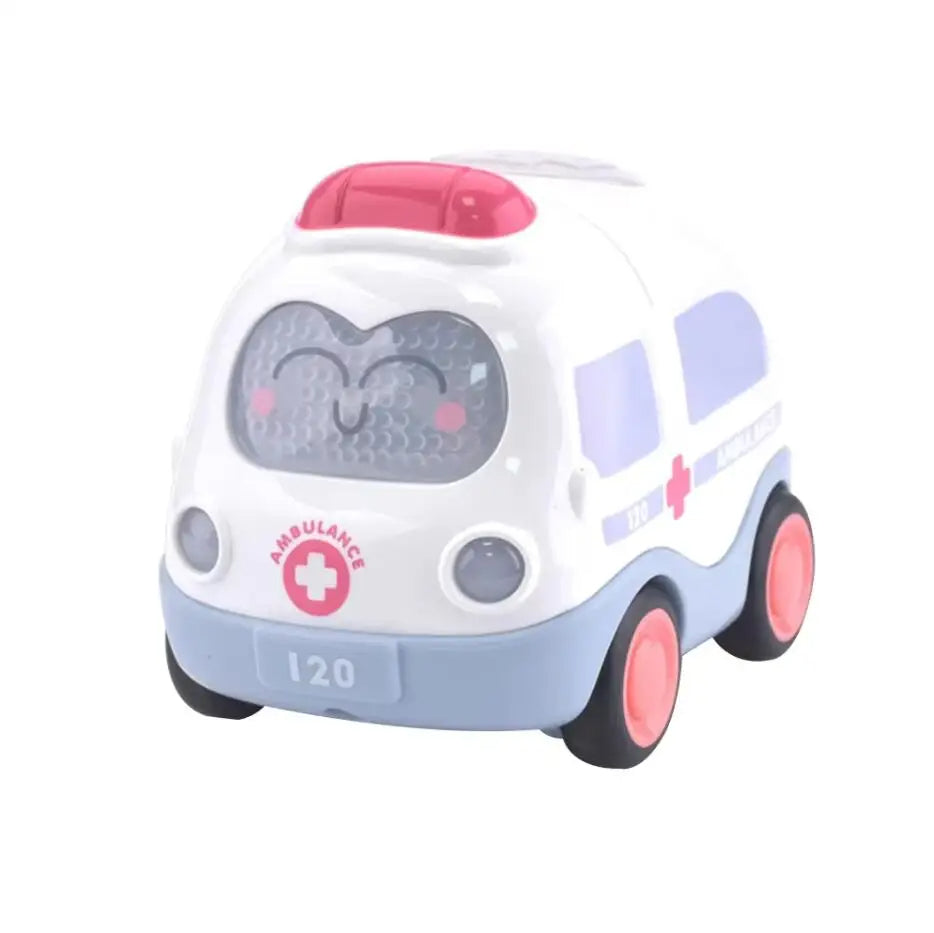 Baby Animal Car Toys for Toddlers 1 2 3 Years Light Up LED Toy Pull Back Car with Visible Gear Birthday Gifts for Kids Boys Girl