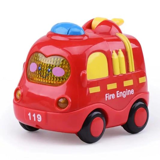 Baby Animal Car Toys for Toddlers 1 2 3 Years Light Up LED Toy Pull Back Car with Visible Gear Birthday Gifts for Kids Boys Girl